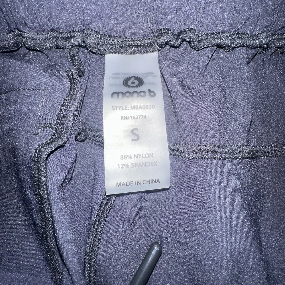 Mono B Shorts Black Unisex size S Pockets Drawstring Athletic Soft NWOT - Picture 8 of 9